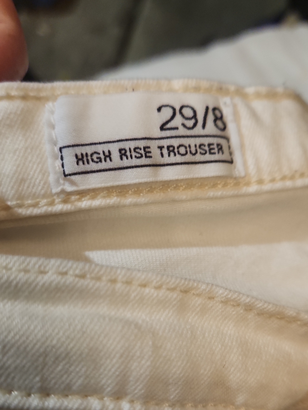 ❤️ GAP HIGH RISE WIDE LEG TROUSER JEANS, IVORY, 8 (29) - Picture 3 of 7